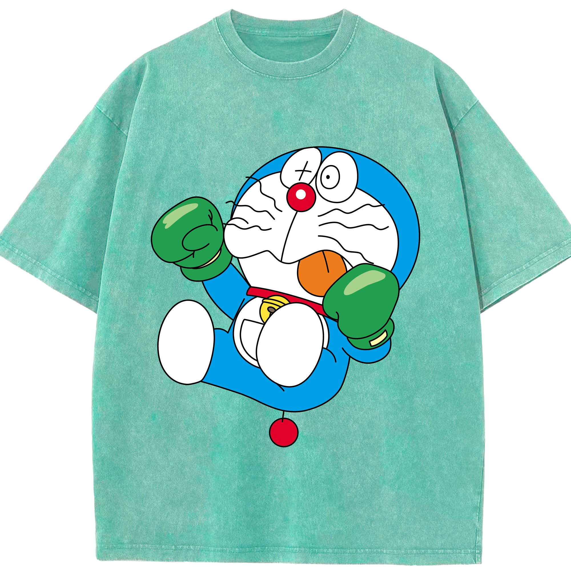 （画像用） ドラえもん Doraemon 綿100% ヴィンテージ風 半袖Tシャツ（フロントプリント）